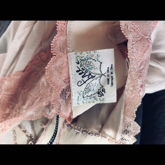 Free People Pink Ruffle and Beaded Tunic Top - Picture 6 of 7